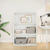 vidaXL Bookcase White Engineered wood Medium Bookcase Rectangular