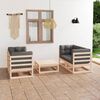 vidaXL Garden Lounge Set Pinewood Solid pinewood Seats Many