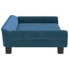vidaXL Kids Sofa Blue Velvet Mini Durable Kids Sofa Rectangular