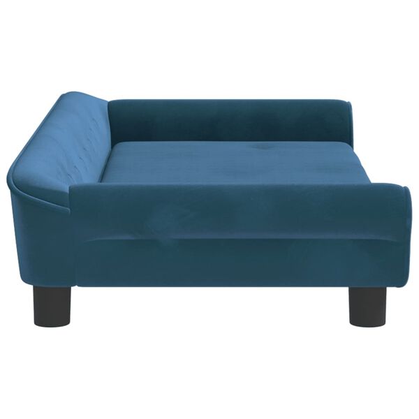 vidaXL Kids Sofa Blue Velvet Mini Durable Kids Sofa Rectangular