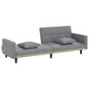 vidaXL Sofa Bed Light Gray 100% polyester, plywood, foam