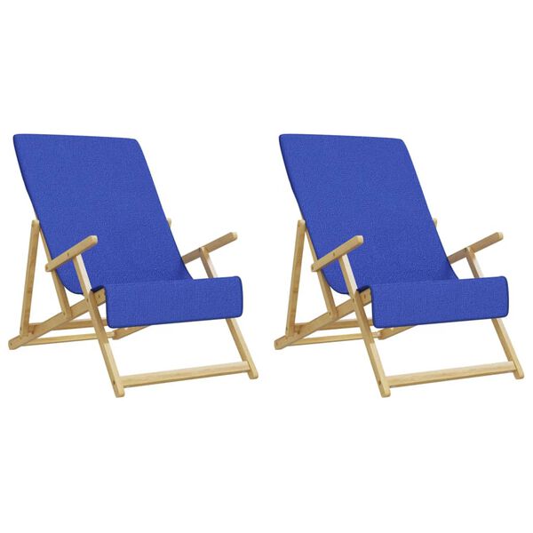 vidaXL Beach Towel Set of 2 Royal Blue 84% Cotton, 16% Polyester
