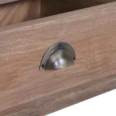 vidaXL Sideboard 35.4"x11.8"x22.8" Solid Teak Wood
