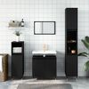 vidaXL Bathroom Furniture Set Black Engineered wood, Metal Medium