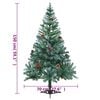 vidaXL Frosted Pre-lit Christmas Tree with Ball Set Pinecones 59.1"