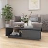 vidaXL Coffee Table Grey Solid Pinewood Coffee Table Rectangular