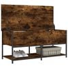 vidaXL Storage Bench Smoked Oak Engineered wood Medium Adjustable Feet