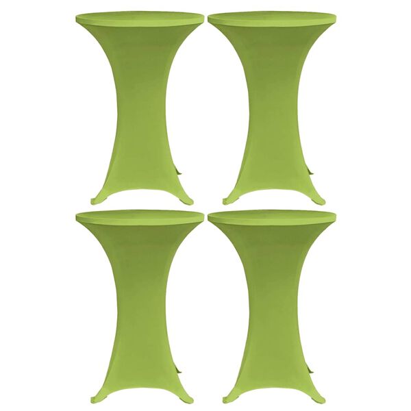 vidaXL Table Cover Set of 4 Apple green 90% Polyester, 10% Elastane