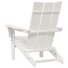 vidaXL Folding Adirondack Chair White 74.5 x 80.5 x 90cm HDPE