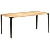 vidaXL Dining Table Natural wooden color and black