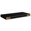 vidaXL Wall Shelf Black Honeycomb MDF, metal frame Medium Wall mounting