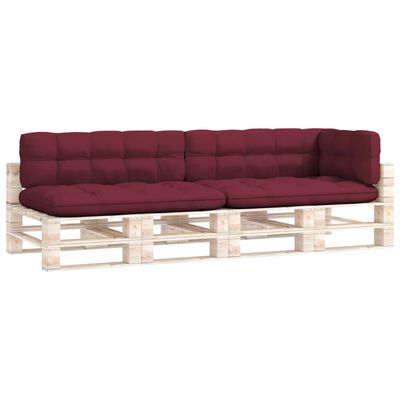vidaXL Pallet Sofa Cushions 5 pcs Wine Red