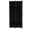 vidaXL Wardrobe Black Steel 31.5x19.7x70.9 in Wardrobe Rectangular