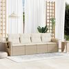 vidaXL Garden Sofa Set Beige, Cream White
