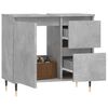 vidaXL Bathroom Cabinet Concrete Gray Engineered Wood, Iron Compact