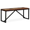 vidaXL Bench Multicolour Solid reclaimed wood, steel 43.3 x 13.8 x 17.7 in