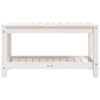 vidaXL Garden Bench White Solid pine wood Medium Garden Bench