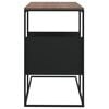 vidaXL Side Table Black 21.7"x14.2"x23.4" Engineered Wood