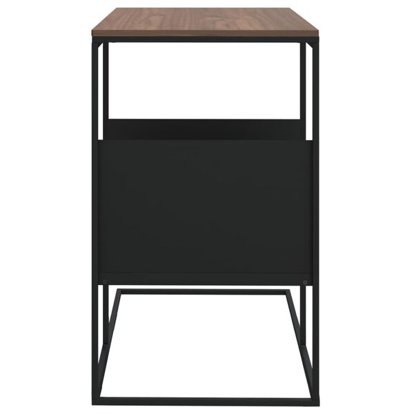 vidaXL Side Table Black 21.7"x14.2"x23.4" Engineered Wood