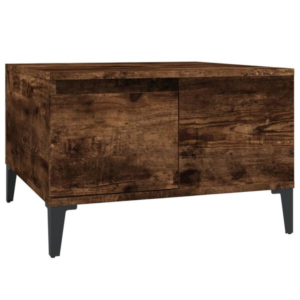 vidaXL Coffee Table Smoked Oak Engineered wood, Metal Medium