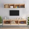 vidaXL TV Cabinet Set of 5 Untreated Solid Pine Wood Medium
