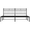 vidaXL Bed Frame Black Powder-Coated Steel Super King Bed Frame