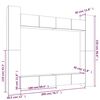 vidaXL TV Cabinet Set Set of 8 White Engineered wood Standard