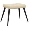vidaXL Relaxing Chair With Stool Cream Fabric (100% polyester), steel