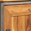 vidaXL Bedside Cabinet Recycled Teak and Steel 15.7"x11.8"x19.7"