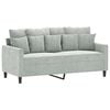vidaXL 2-seater Sofa Light Grey Velvet (100% polyester), metal, textilene