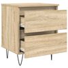 vidaXL Bedside Cabinet Sonoma oak Engineered wood Bedside Cabinet