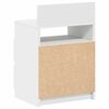 vidaXL Bedside Cabinet White Engineered Wood Medium Bedside Cabinet