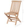 vidaXL 7 Piece Folding Patio Dining Set Solid Teak Wood