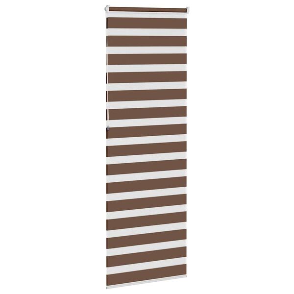 vidaXL Zebra Blind Brown 100% Polyester, Aluminum 29.5x90.6 in