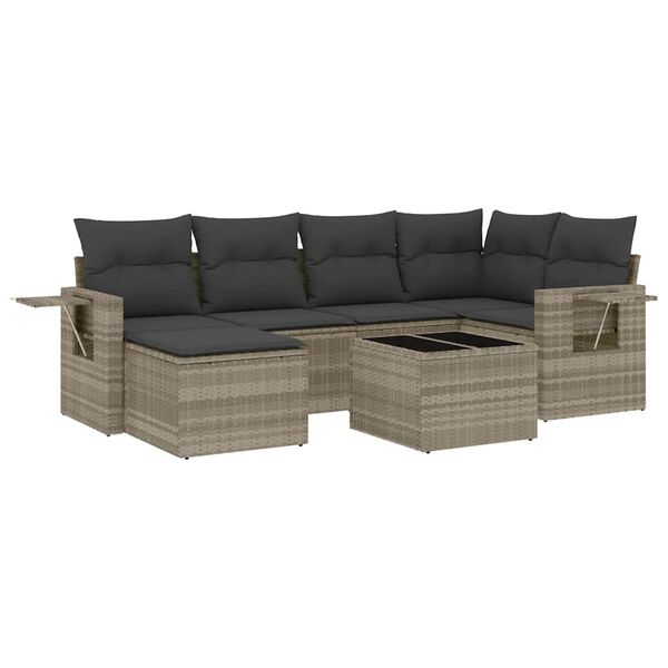vidaXL Garden Sofa Set Light Grey, Dark Grey