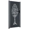vidaXL Garden Gate Anthracite 39.4x78.7" Steel Tree Design