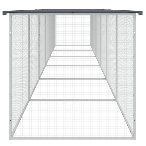 vidaXL Chicken Cage Anthracite Galvanized Steel Large Sturdy
