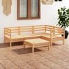 vidaXL Garden Lounge Set Natural Pine Solid Pinewood Medium Modular