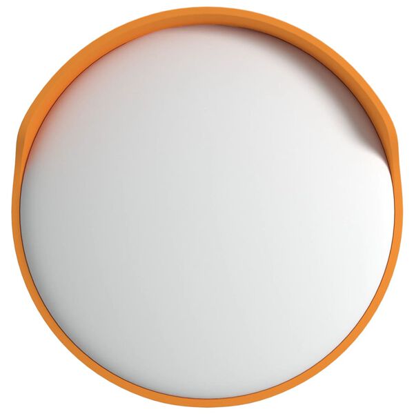 vidaXL Outdoor Convex Traffic Mirror Orange Ø11.8 " Polycarbonate
