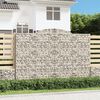vidaXL Arched Gabion Baskets 3 pcs 118.1x11.8x200/220" Galvanised Iron