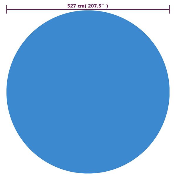 vidaXL Pool Cover Blue Polyethylene Large Solar Pool Cover Round