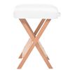 vidaXL Folding Massage Stool White