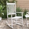 vidaXL Rocking Chair White Solid fir wood Standard Durable