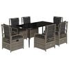 vidaXL Garden Dining Set Grey, Black, Dark Grey