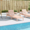 vidaXL Sun Lounger Natural wood Solid Douglas wood Medium