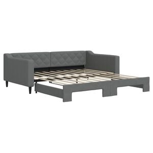 vidaXL Daybed With Trundle Dark gray