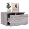 vidaXL Wall-mounted Bedside Cabinet Set of 2 Grey sonoma Engineered wood
