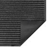 vidaXL Doormat Stripe black and grey PP (Polypropylene) Large Non-slip