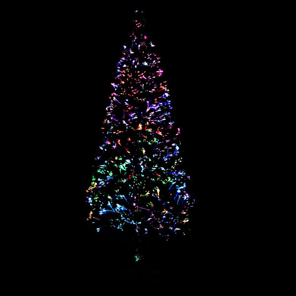 vidaXL Artificial Christmas Tree with Stand Green 8 ft Fiber Optic