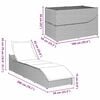 vidaXL Folding Sun Lounger Grey PE rattan, powder-coated steel Standard